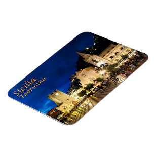Italy - Sicily - Taormina By Night - Magnet