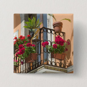 ITALY, Sicily, TAORMINA: Corso Umberto 1, 15 Cm Square Badge