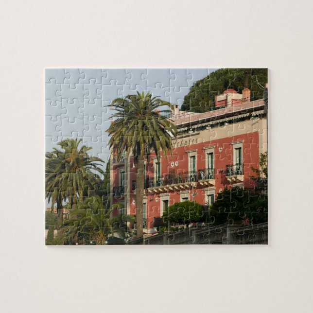 ITALY, Sicily, TAORMINA: Hotel Schuler Jigsaw Puzzle (Horizontal)