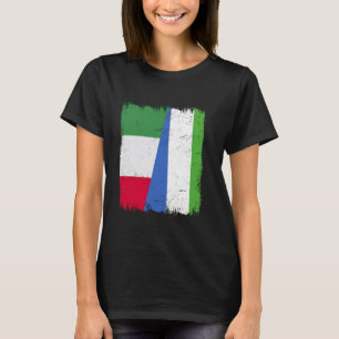 Italy Sierra Leone Half Flag Italian Sierra Leonea T-Shirt