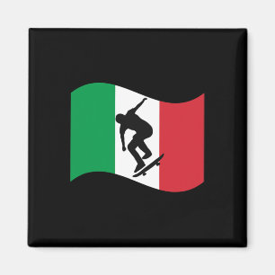 Italy Skateboarding Graphic Country Flag Pride Ska Magnet