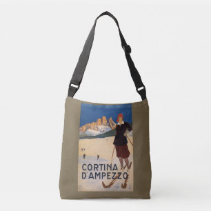 Italy Skiing vintage travel bags