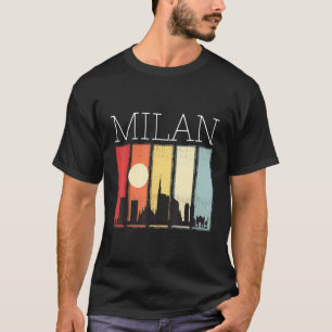 Italy Skyline Sunrise With Milan Cathedral Dom De  T-Shirt