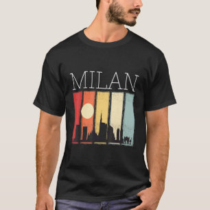 Italy Skyline Sunrise With Milan Cathedral Dom De T-Shirt