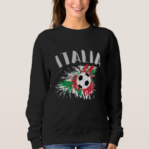 Italy Soccer Ball Grunge Flag Sweatshirt
