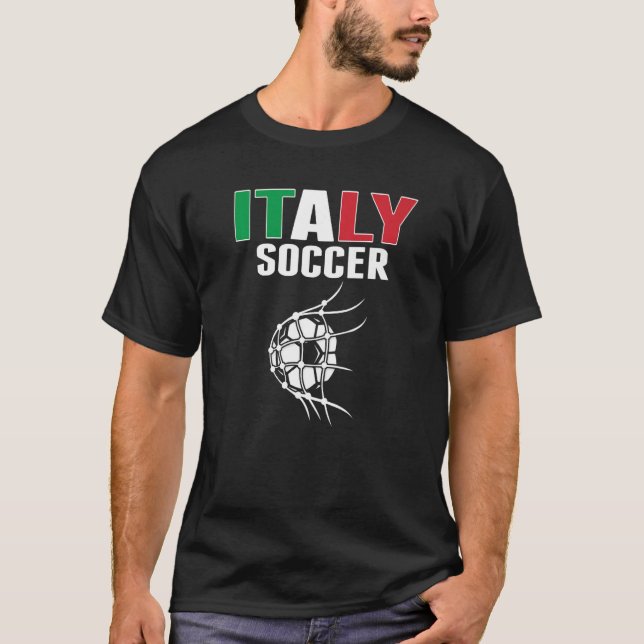 Italy Soccer Ball In Net Goal  Italian Football Su T-Shirt (Front)