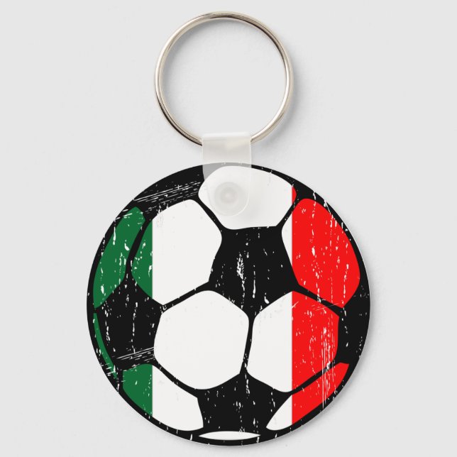 Italy Soccer Ball Keychain (Front)