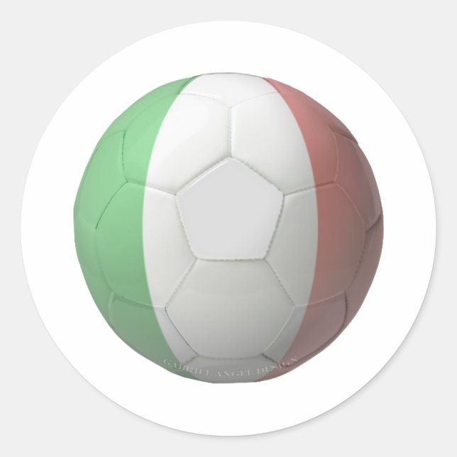 Italy Soccer Classic Round Sticker (Front)