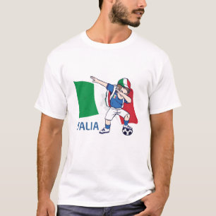 Italy Soccer Fan Kid dabbing schoolboy T-Shirt