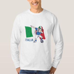 Italy Soccer Fan Kid dabbing schoolboy T-Shirt