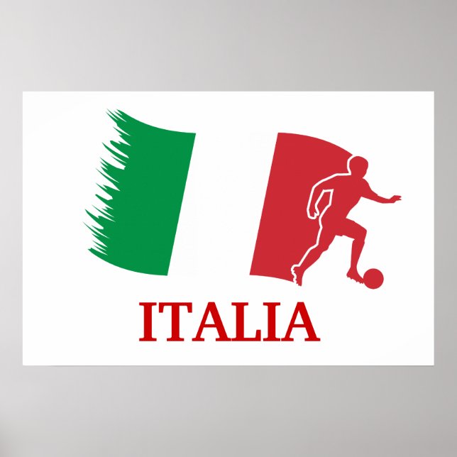 Italy Soccer Flag Poster (Front)