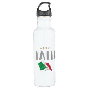 Italy Soccer Football Fan Shirt Flag 710 Ml Water Bottle