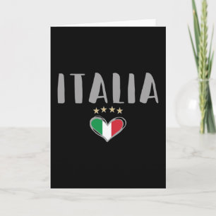 Italy Soccer Football Fan Shirt Flag Card