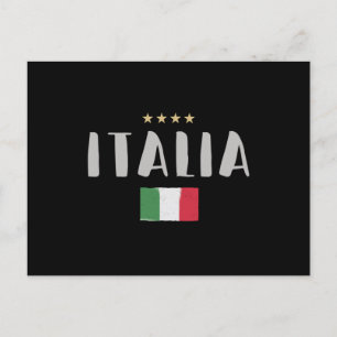 Italy Soccer Football Fan Shirt Flag Postcard