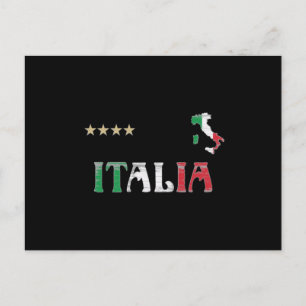 Italy Soccer Football Fan Shirt Flag Postcard