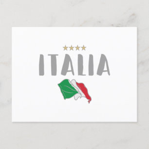 Italy Soccer Football Fan Shirt Flag Postcard
