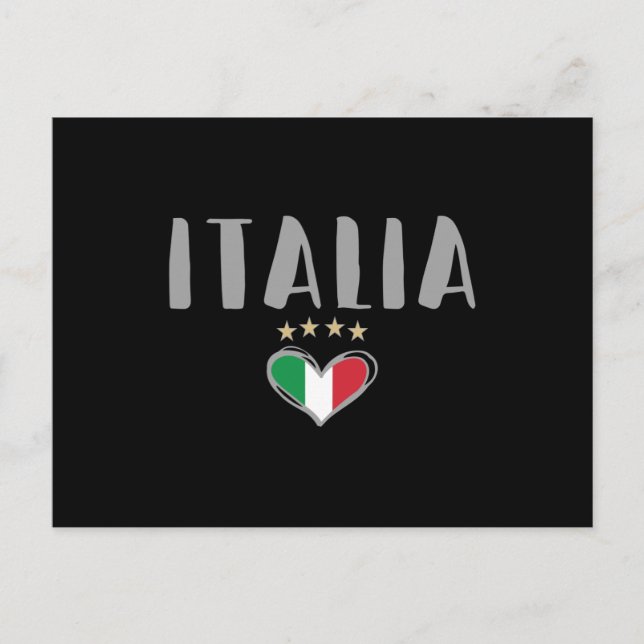 Italy Soccer Football Fan Shirt Flag Postcard (Front)