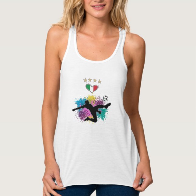 Italy Soccer Football Fan Shirt Flag Splash (Front)