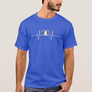 Italy Soccer Heartbeat Italian Football Italia Spo T-Shirt