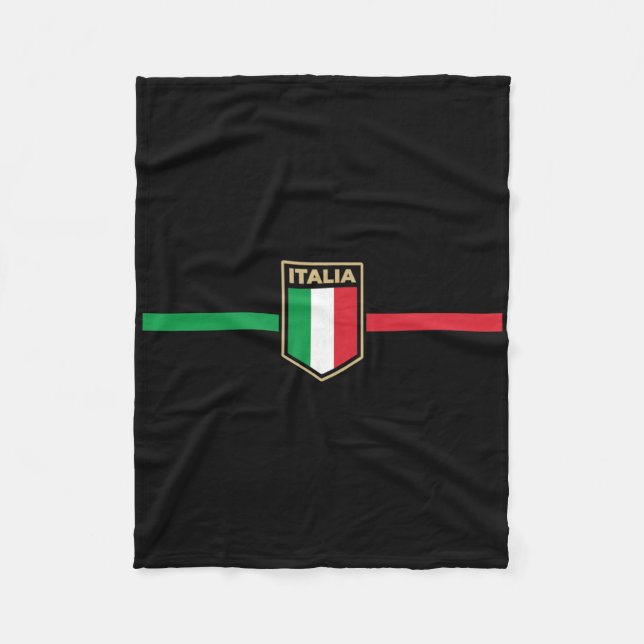 Italy Soccer Italia Footbyll Fan  Fleece Blanket (Front)