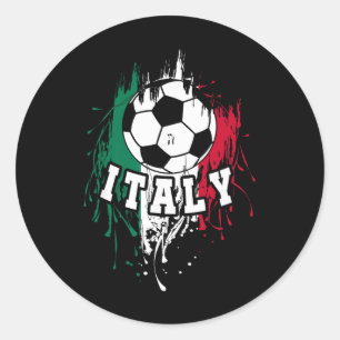 Italy Soccer Italian Footbyll Italy Futbol Classic Round Sticker