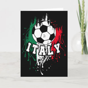 Italy Soccer Italian Footbyll Italy Futbol T Shirt Card