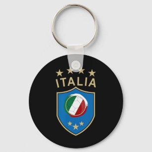 Italy Soccer - Italian Italia Flag Footbyll Player Key Ring