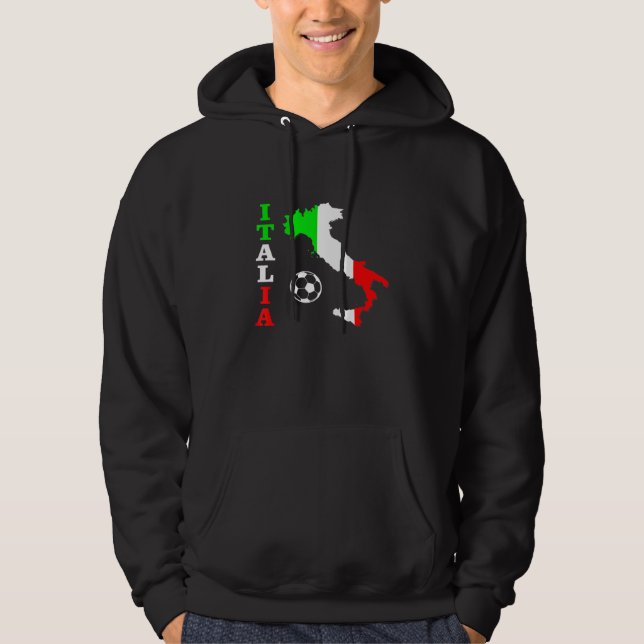 Italy Soccer Map Country Ball Hoodie (Front)