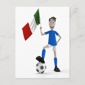 Italy soccer postcard