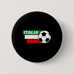 Italy Soccer Shirt. Italian Flag Colors Soccer  6 Cm Round Badge
