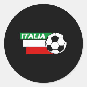 Italy Soccer Shirt. Italian Flag Colors Soccer Classic Round Sticker