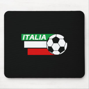 Italy Soccer Shirt. Italian Flag Colours Soccer Mouse Pad