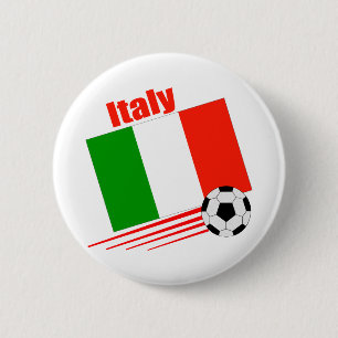 Italy Soccer Team 6 Cm Round Badge