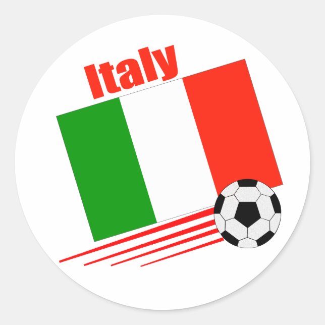 Italy Soccer Team Classic Round Sticker (Front)