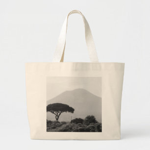 Italy Souvenir from Mount Vesuvius Volcano Large Tote Bag