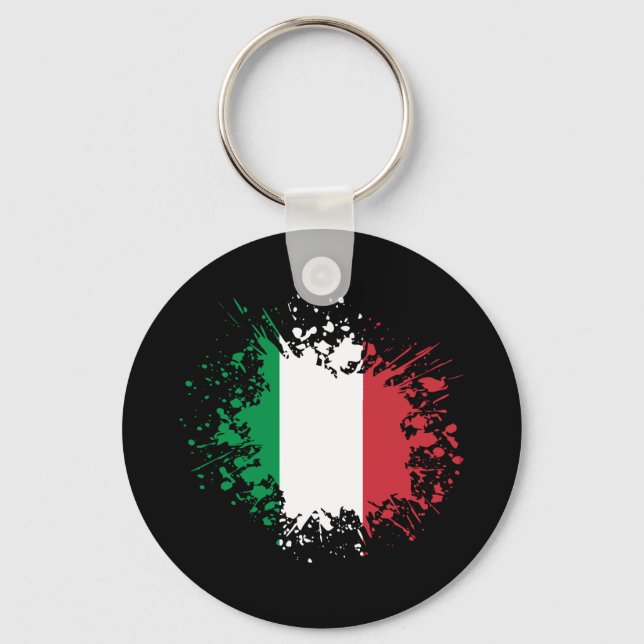 Italy Souvenir Landmark, Italia Flag Travel Key Ring (Front)