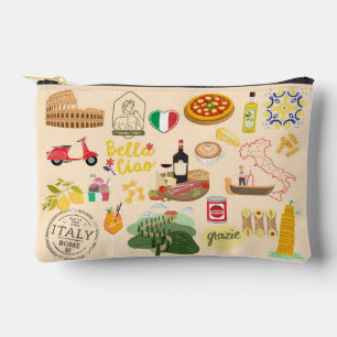 Italy Symbols Accessory Pouch