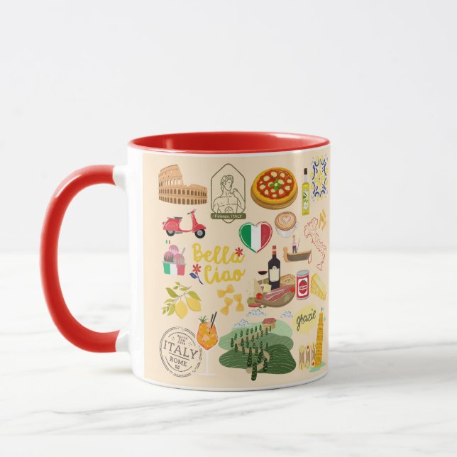 Italy Symbols Mug (Left)
