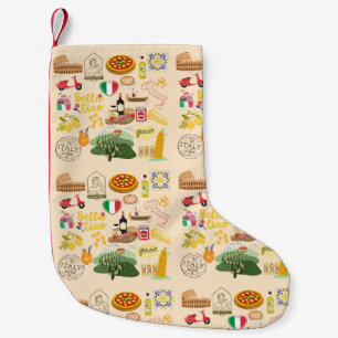 Italy Symbols Small Christmas Stocking