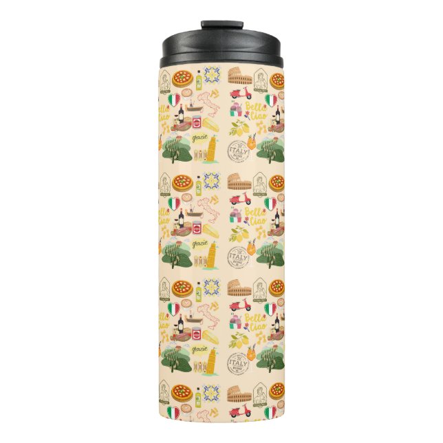 Italy Symbols Travel Lovers Thermal Tumbler (Front)