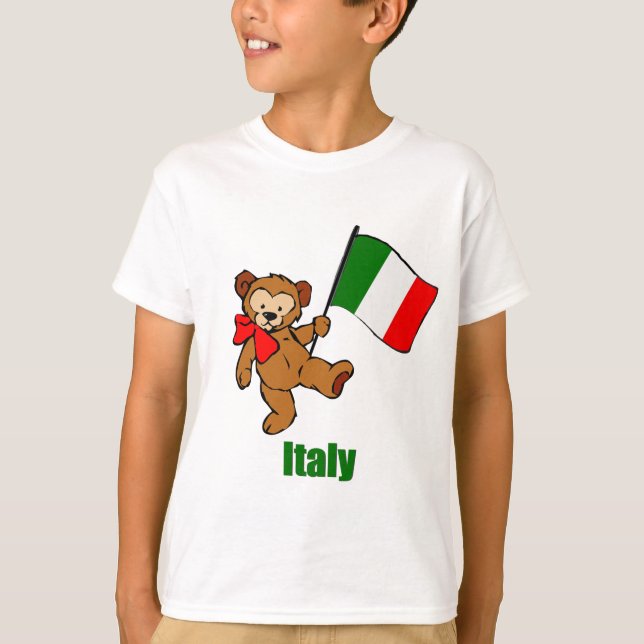 Italy Teddy Bear T-Shirt (Front)