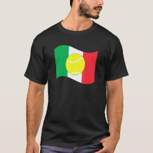 Italy Tennis Ball Graphic Country Flag Pride Sport T-Shirt