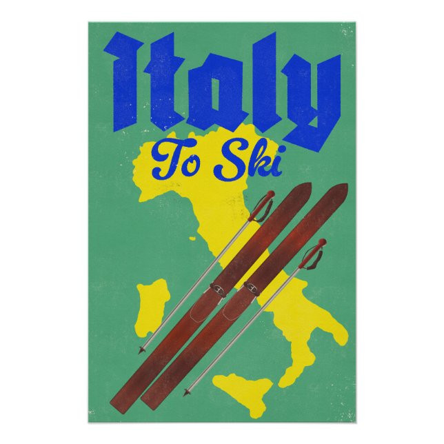 Italy To Ski Poster (Front)