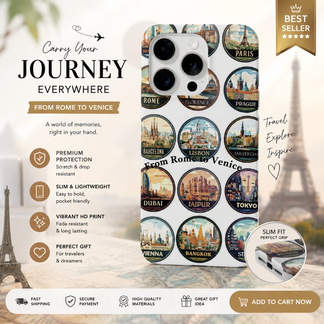 Italy Travel Landmarks iPhone Case | Rome Venice T (Creator Uploaded)