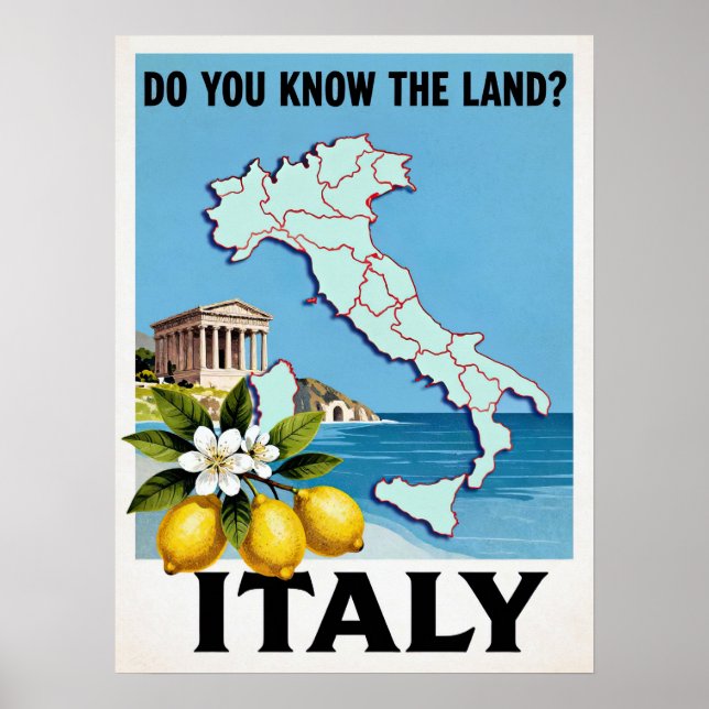 Italy Travel Poster (Front)
