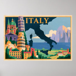 Italy travel poster