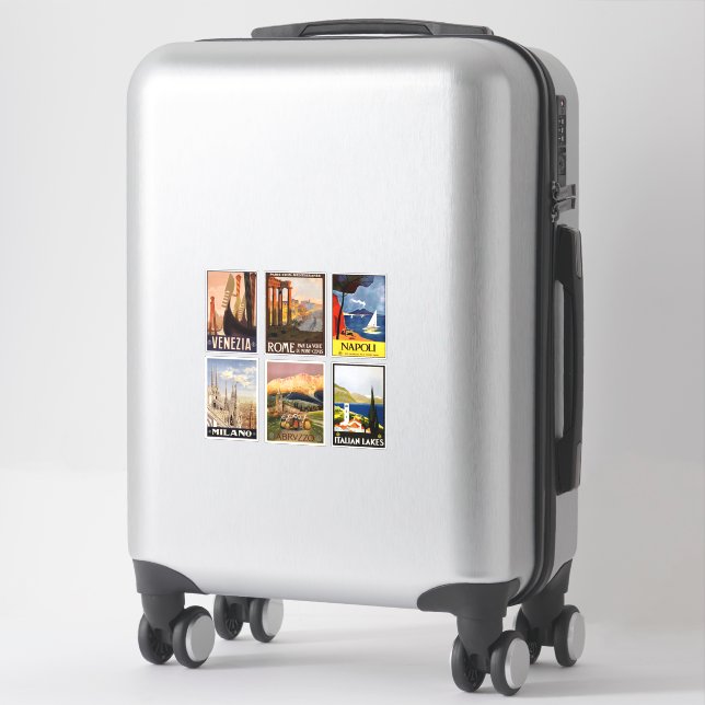 Italy Travel Poster stickers 1/2 (Suitcase)