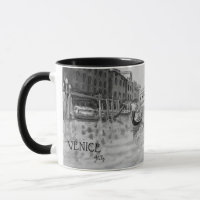 Italy Travel - VENICE black and white souvenir