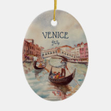 Italy Travel - VENICE watercolor souvenir