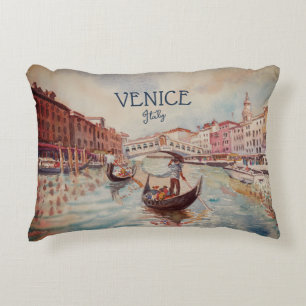 Italy Travel - VENICE watercolor souvenir Decorative Cushion